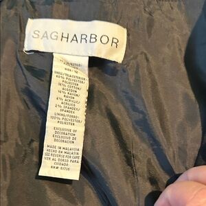 Sag Harbor Black Women's Jacket with Branded Collar